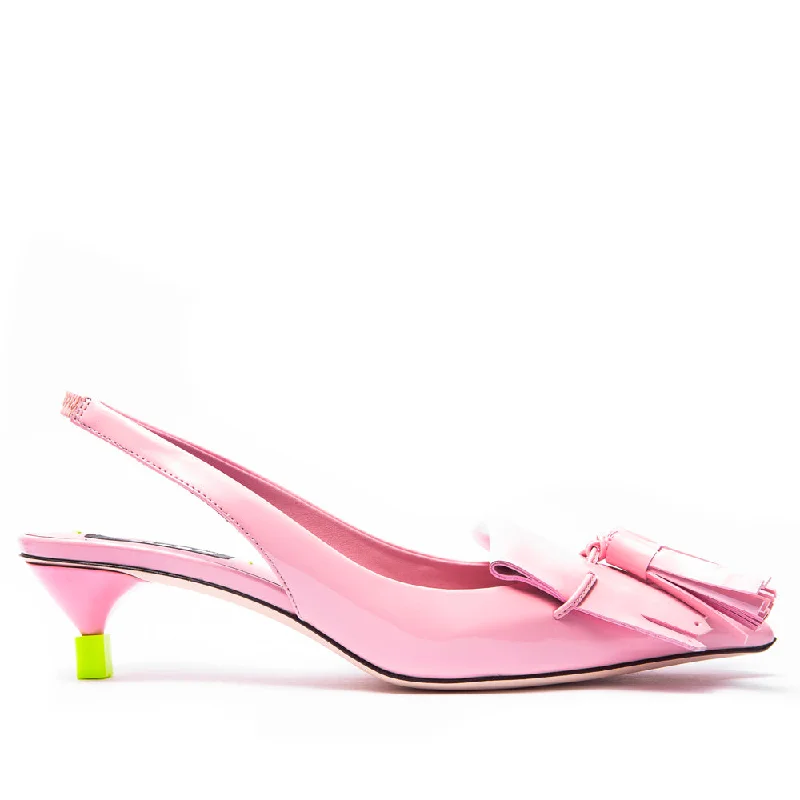 Casual sandals for men with open-toe design and soft leather upper-Msgm Iconic Heels Pink