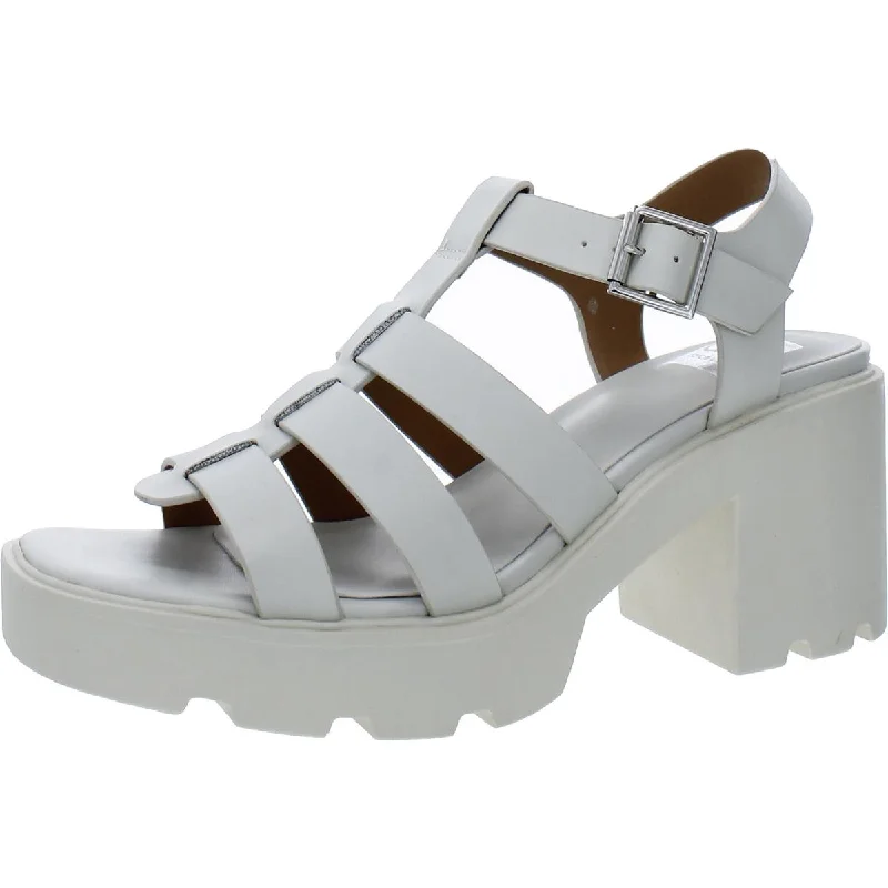 Comfortable sandals for men with breathable straps and durable slip-resistant soles-DV By Dolce Vita Womens Lindy Strappy Buckle Platform Heels