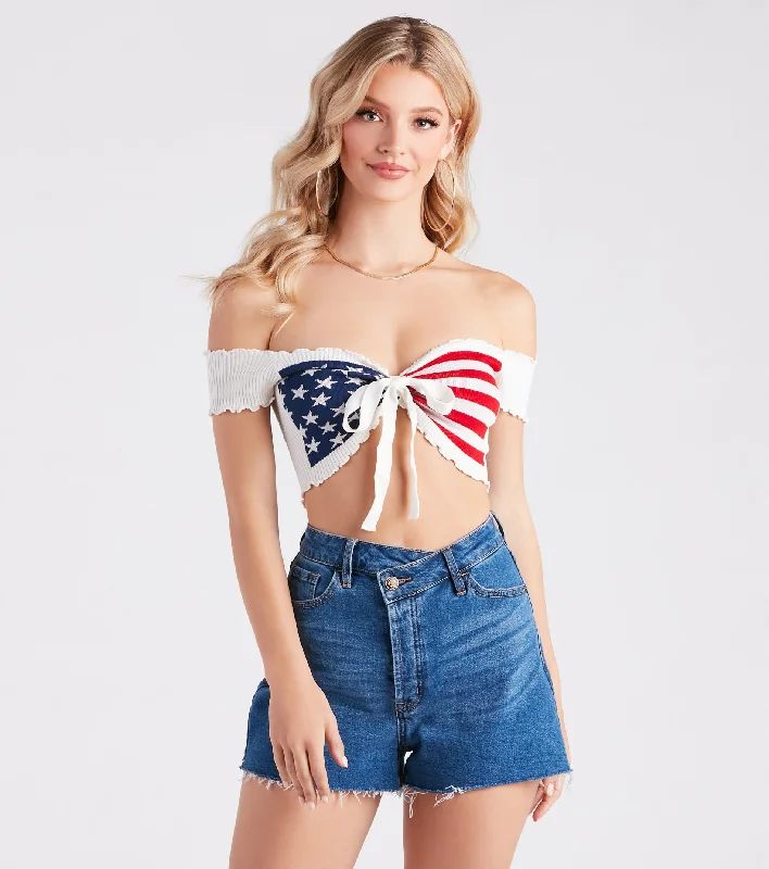 Open-back crop top for women with minimal design and stylish cut-Miss Americana Rib Knit Crop Top